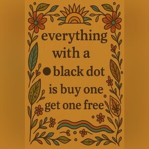 Orange Floral Decorative Sign